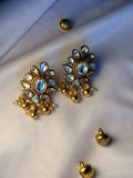 Gold Kundan Statement Earrings