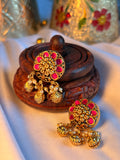 Ruby gold studs